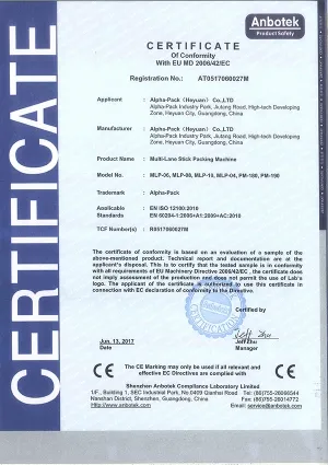 Multi-Lane Stick Packing Machine MLP-06, MLP-08, MLP-10, MLP-04, PM-180, PM-190